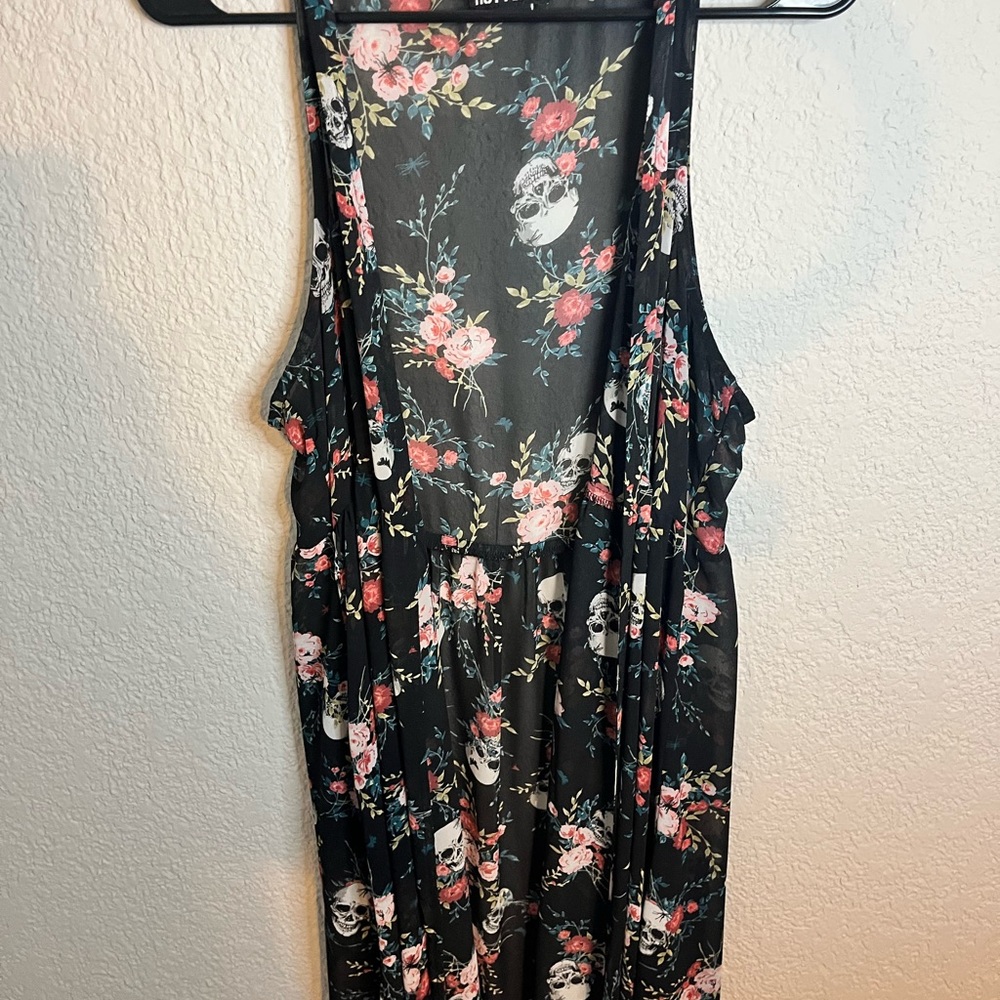 Sheer skull and flower top